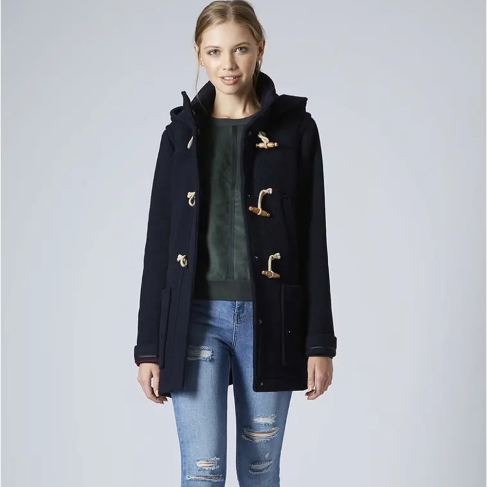 Topshop Hooded Duffle Coat size 6